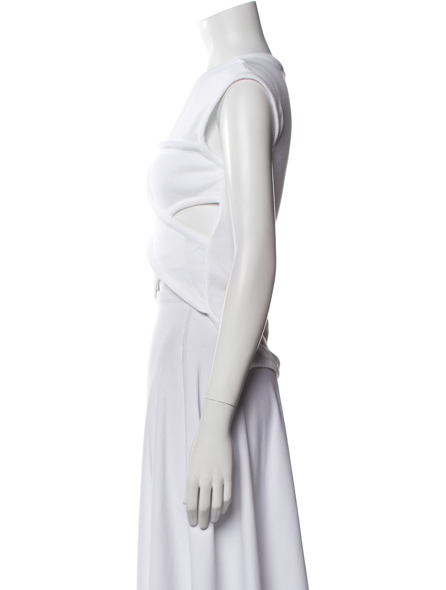 A.W.A.K.E. Mode Cowl Neck Sleeveless Crop Top