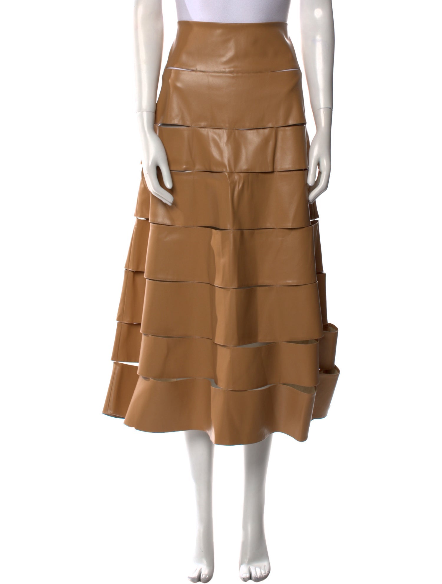 A.W.A.K.E. Mode Cutout Accent Midi Length Skirt