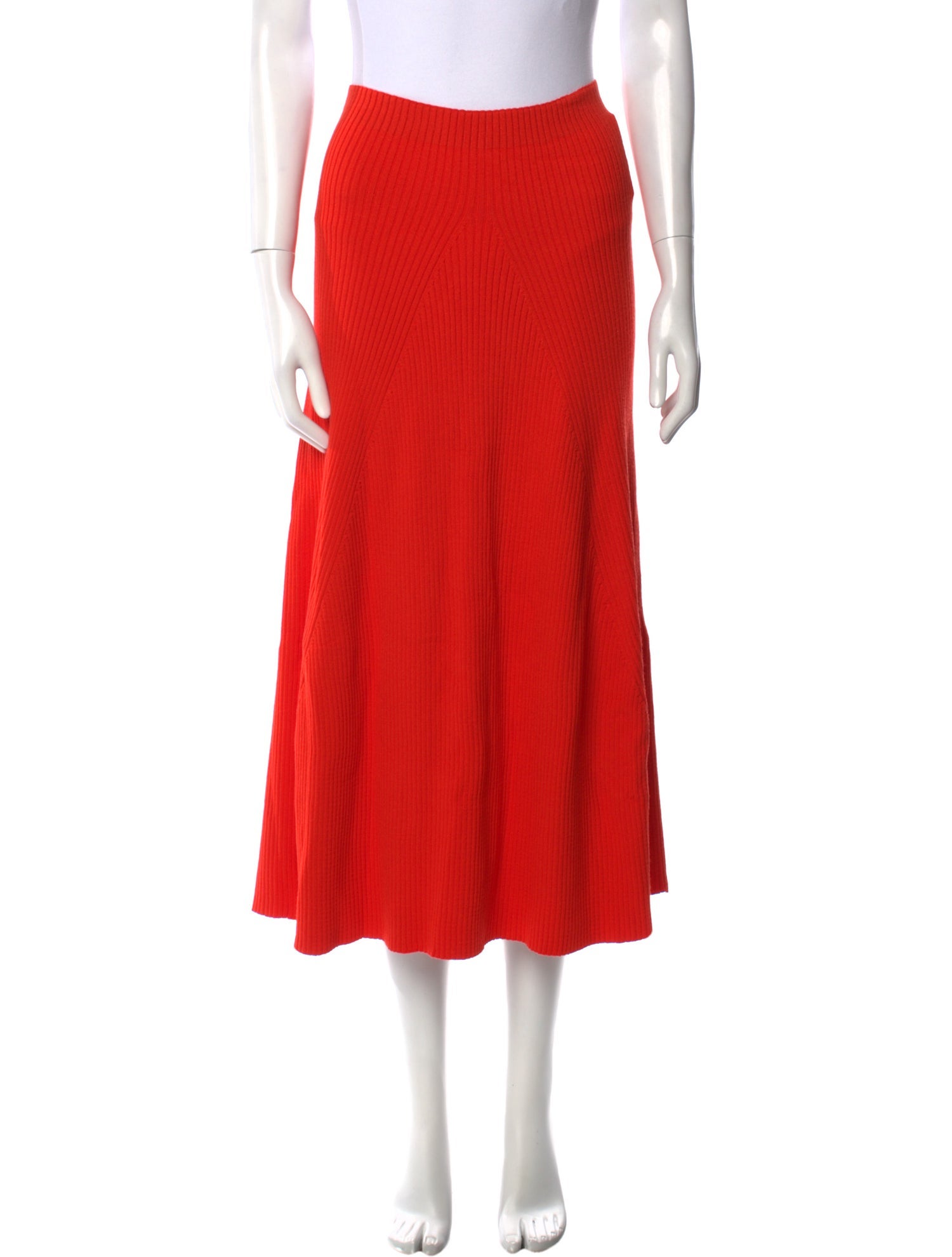 A.W.A.K.E. Mode Pleated Accents Midi Length Skirt w/ Tags