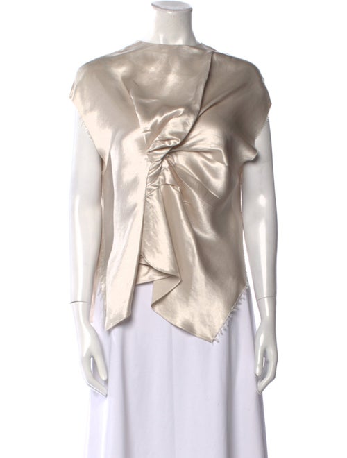 A.W.A.K.E. Mode Silk Bateau Neckline Blouse