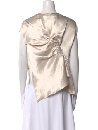 A.W.A.K.E. Mode Silk Bateau Neckline Blouse