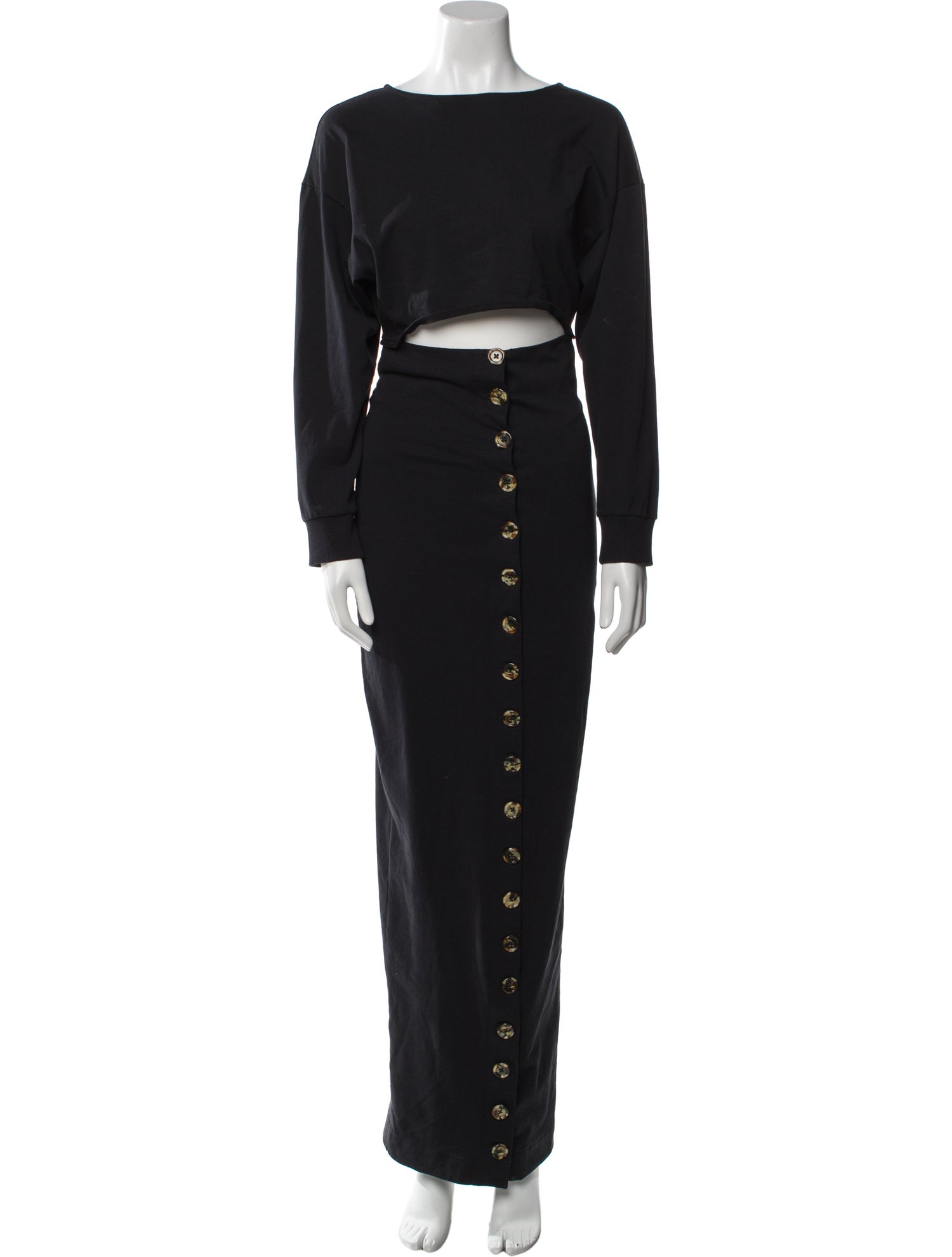 A.W.A.K.E. Mode Bateau Neckline Long Dress