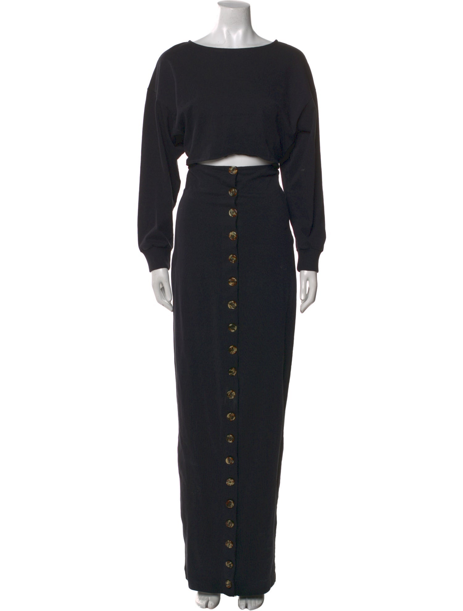 A.W.A.K.E. Mode Bateau Neckline Long Dress