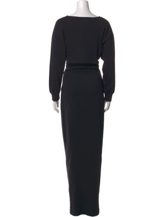 A.W.A.K.E. Mode Bateau Neckline Long Dress