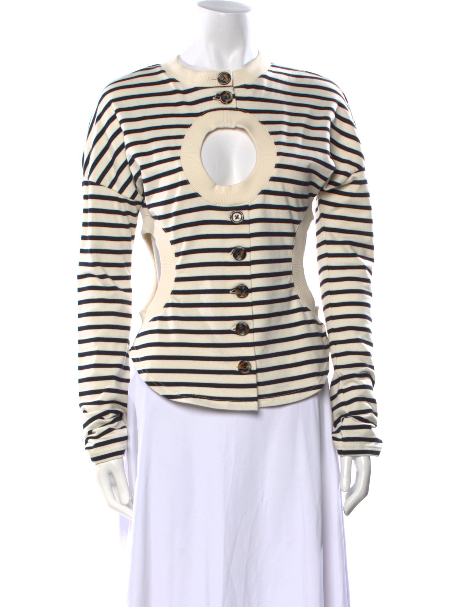 A.W.A.K.E. Mode Striped Crew Neck Top