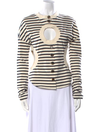 A.W.A.K.E. Mode Striped Crew Neck Top