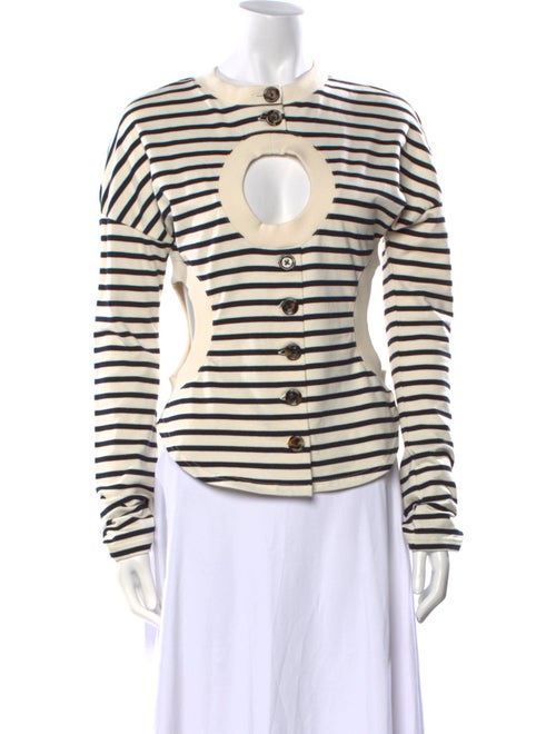 A.W.A.K.E. Mode Striped Crew Neck Top