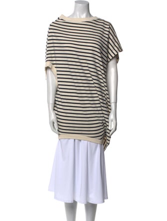 A.W.A.K.E. Mode Striped Scoop Neck Tunic