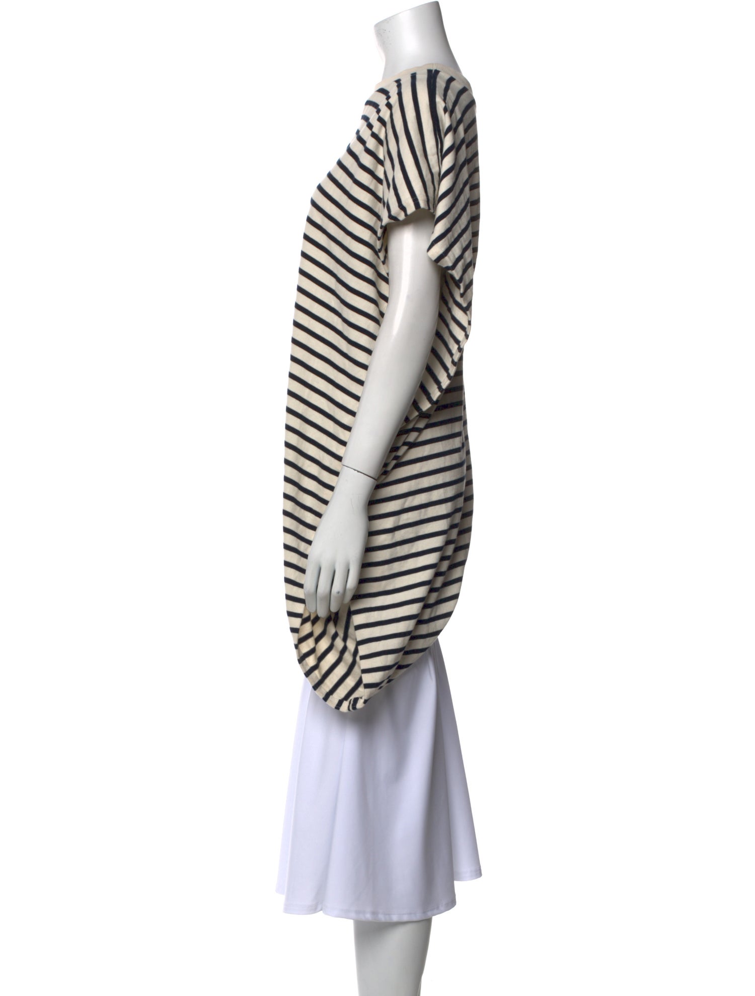 A.W.A.K.E. Mode Striped Scoop Neck Tunic