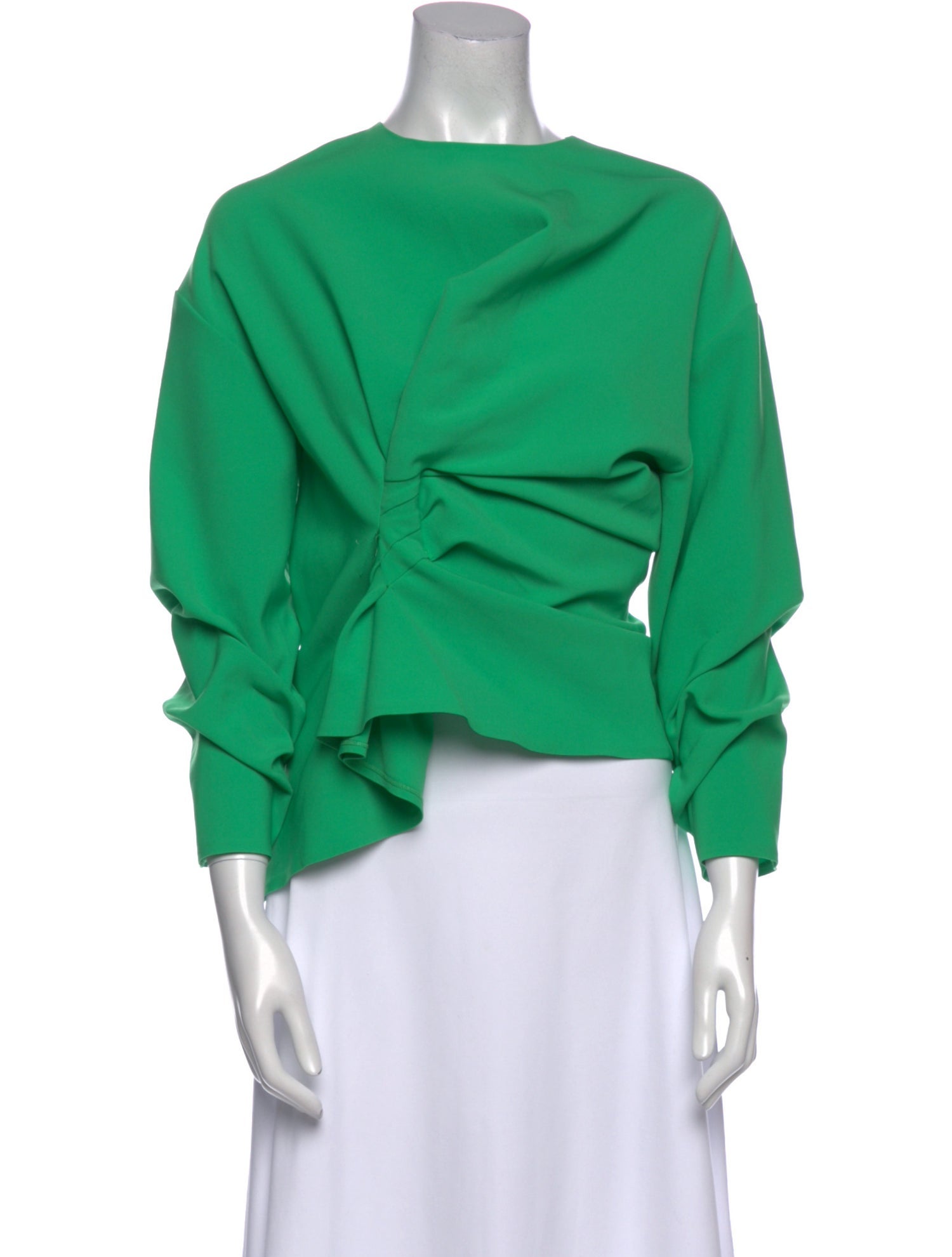 A.W.A.K.E. Mode Bateau Neckline Three-Quarter Sleeve Blouse