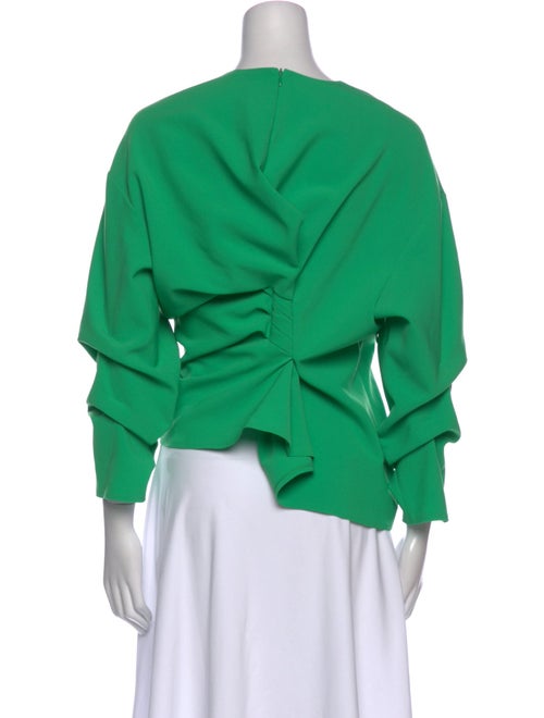 A.W.A.K.E. Mode Bateau Neckline Three-Quarter Sleeve Blouse