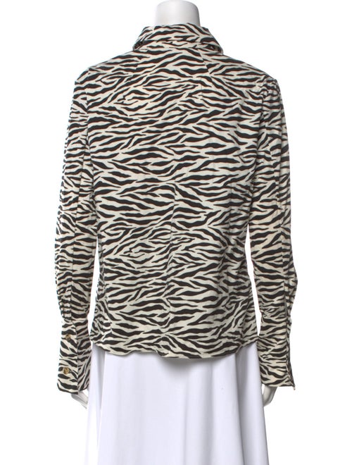 A.W.A.K.E. Mode Animal Print Long Sleeve Button-Up Top