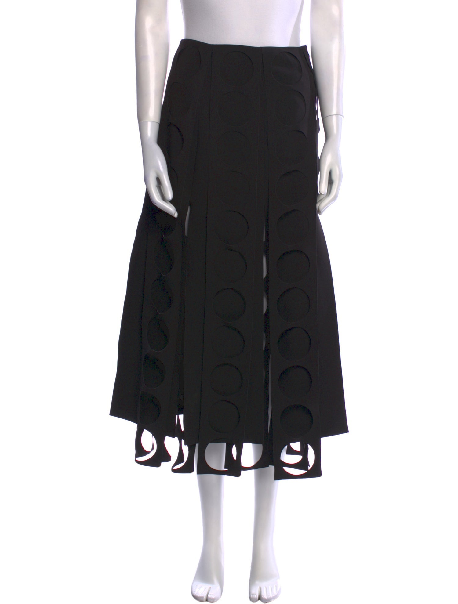 A.W.A.K.E. Mode Cutout Accent Midi Length Skirt