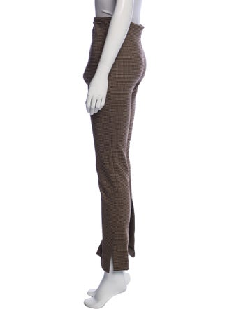 A.W.A.K.E. Mode Plaid Print Wide Leg Pants