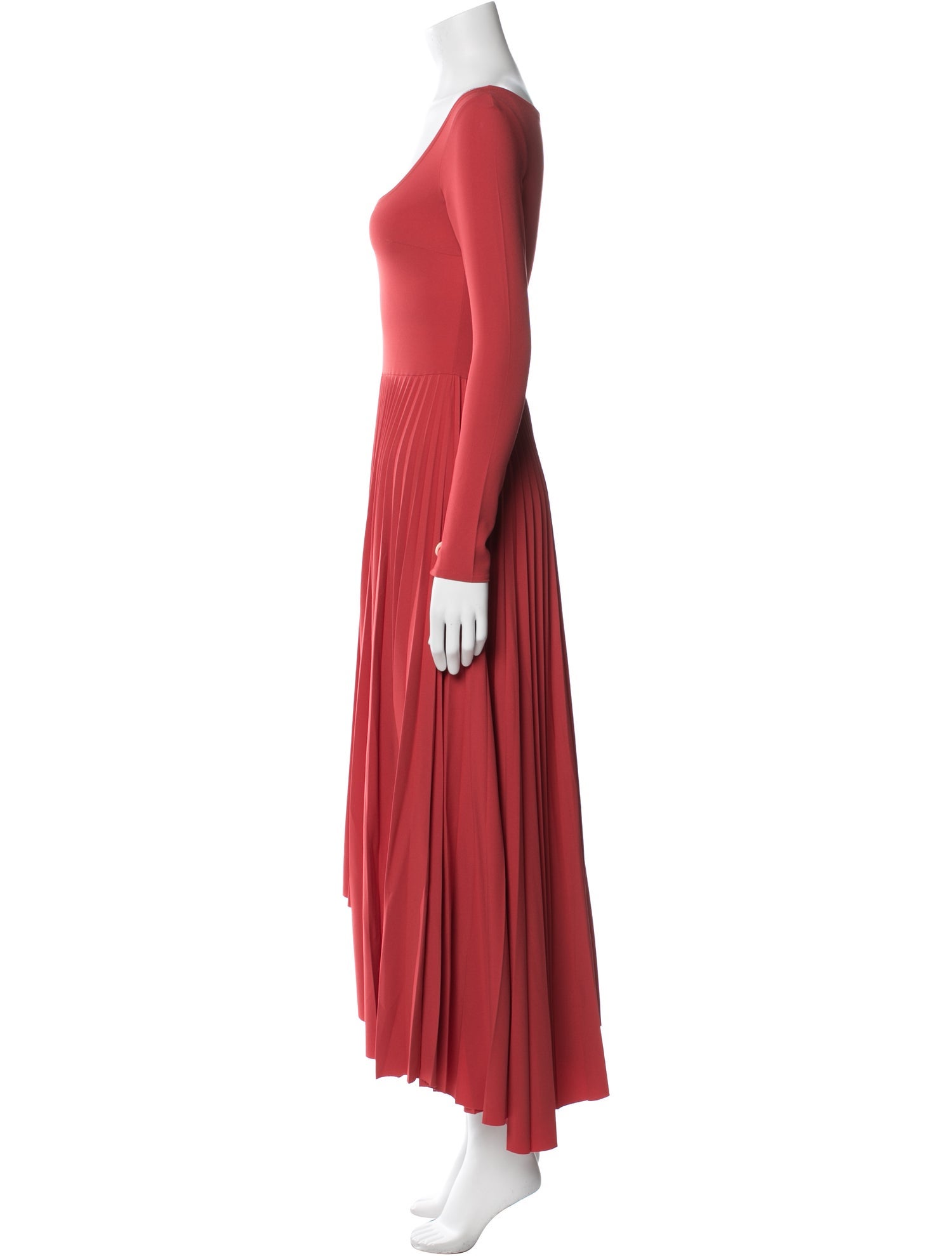 A.W.A.K.E. Mode Bateau Neckline Long Dress