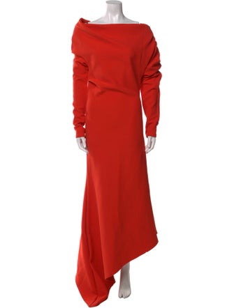 A.W.A.K.E. Mode Bateau Neckline Long Dress