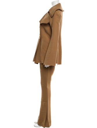 A.W.A.K.E. Mode Virgin Wool Raw-Edge Trim Pantsuit