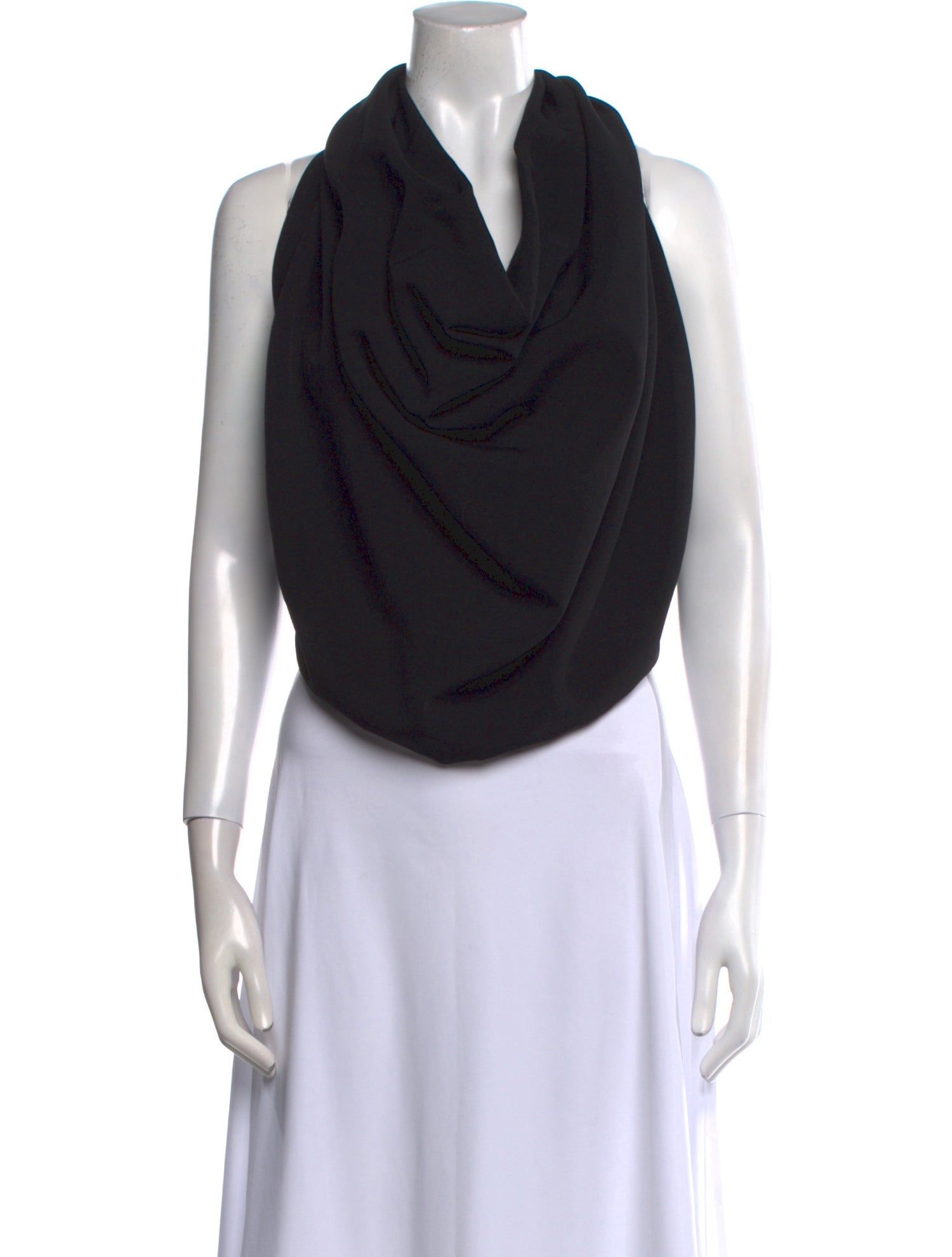 A.W.A.K.E. Mode Cowl Neck Sleeveless Crop Top