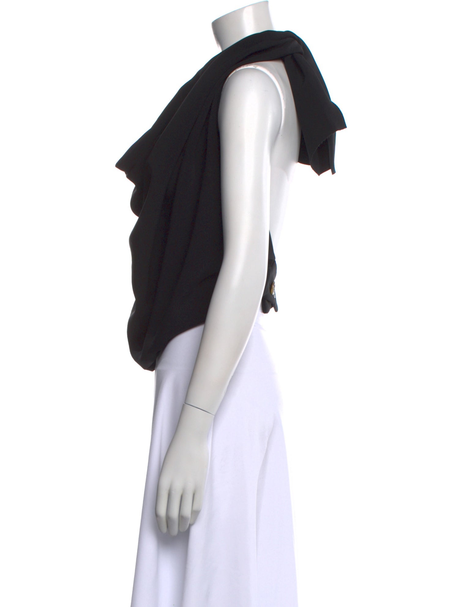 A.W.A.K.E. Mode Cowl Neck Sleeveless Crop Top