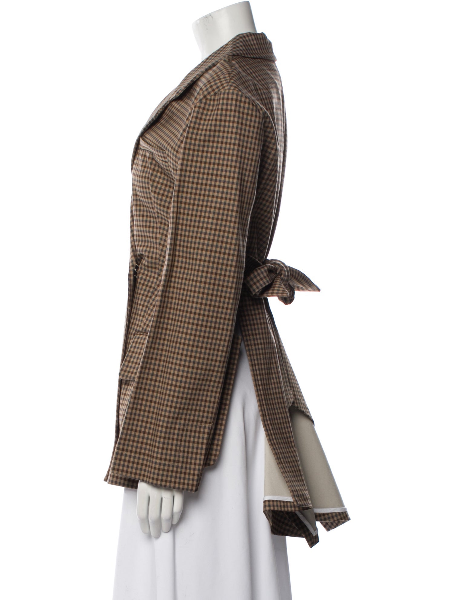 A.W.A.K.E. Mode Plaid Print Blazer