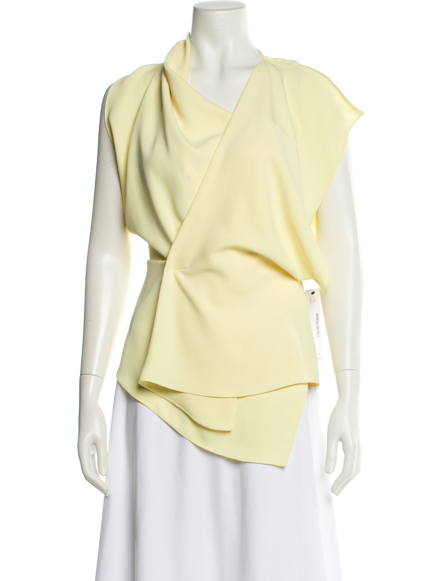 A.W.A.K.E. Mode Cowl Neck Short Sleeve Blouse