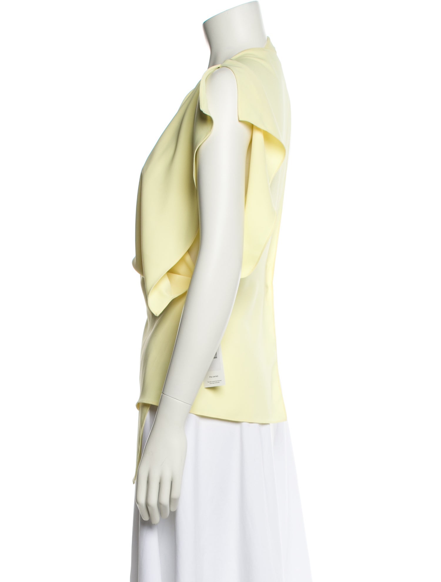 A.W.A.K.E. Mode Cowl Neck Short Sleeve Blouse