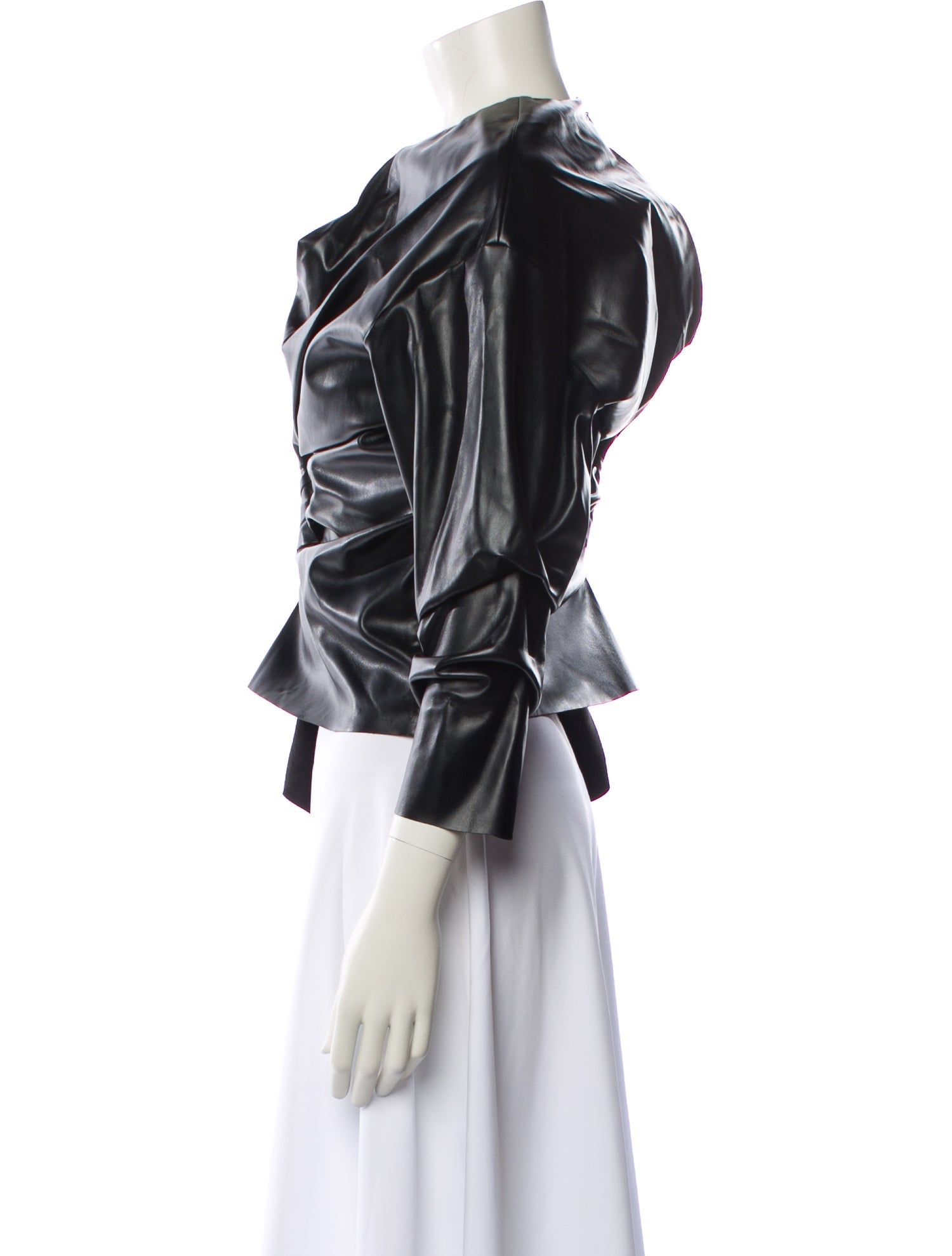 A.W.A.K.E. Mode Bateau Neckline Three-Quarter Sleeve Blouse