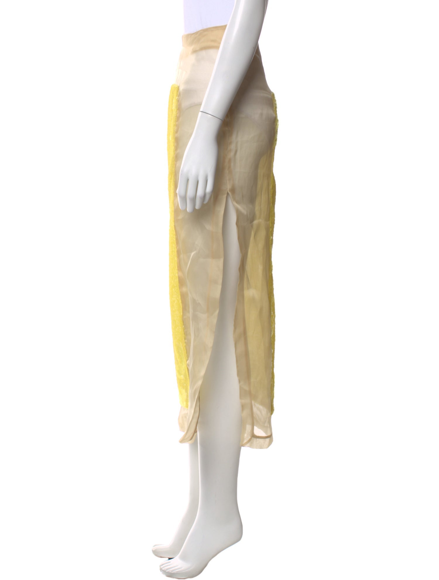 A.W.A.K.E. Mode Silk Midi Length Skirt