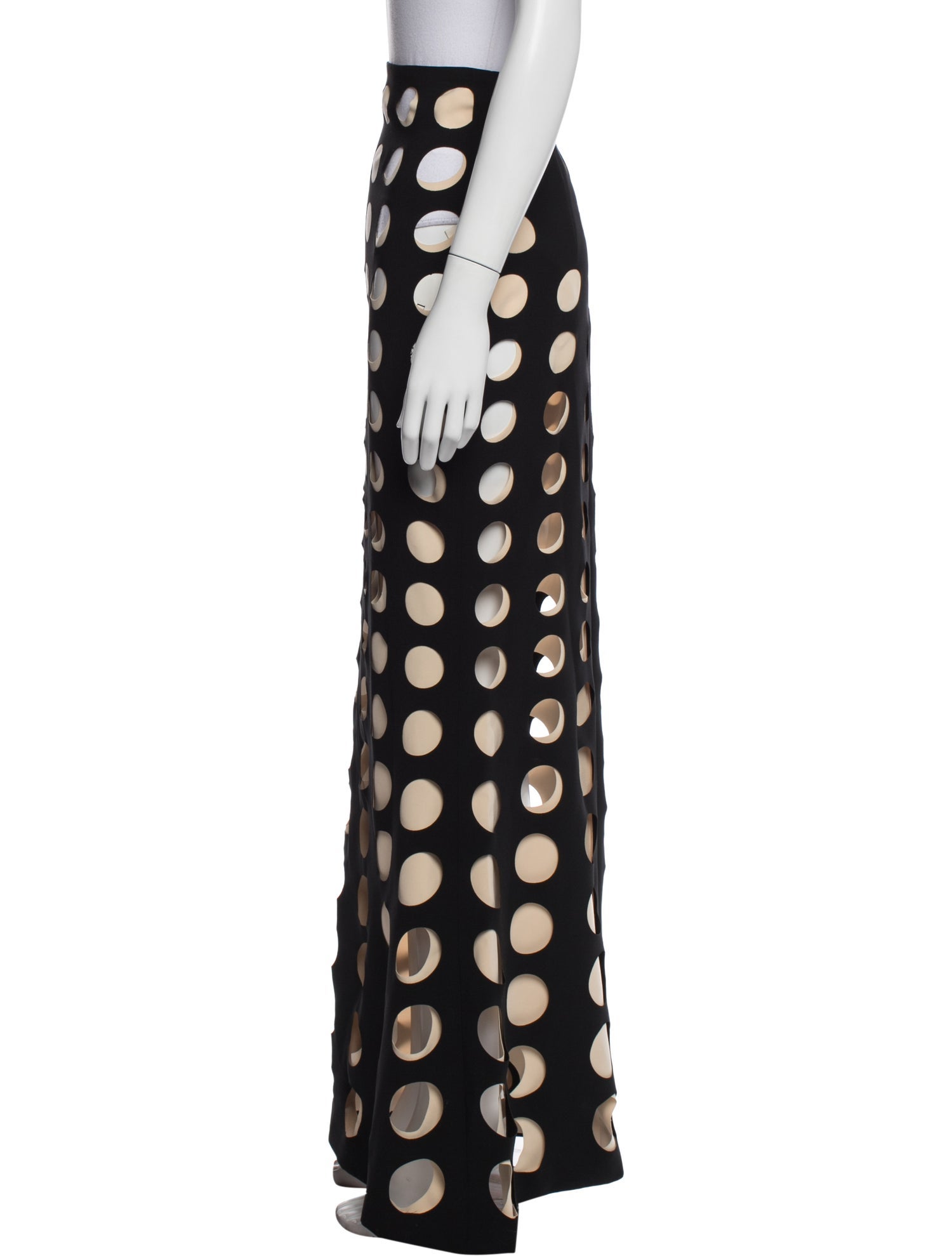 A.W.A.K.E. Mode Polka Dot Print Long Skirt