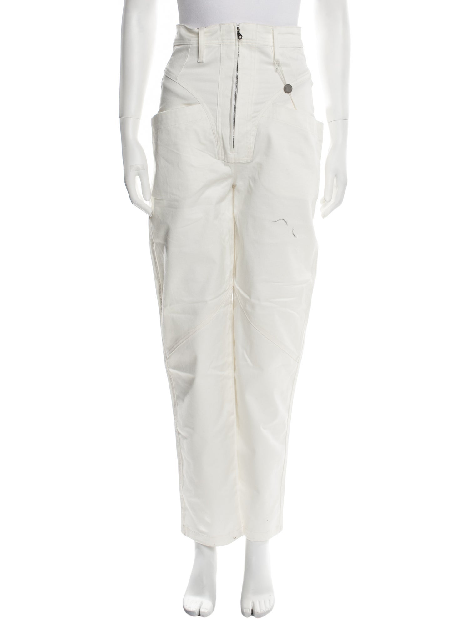 MM6 Maison Margiela Straight Leg Pants - White, 10.25