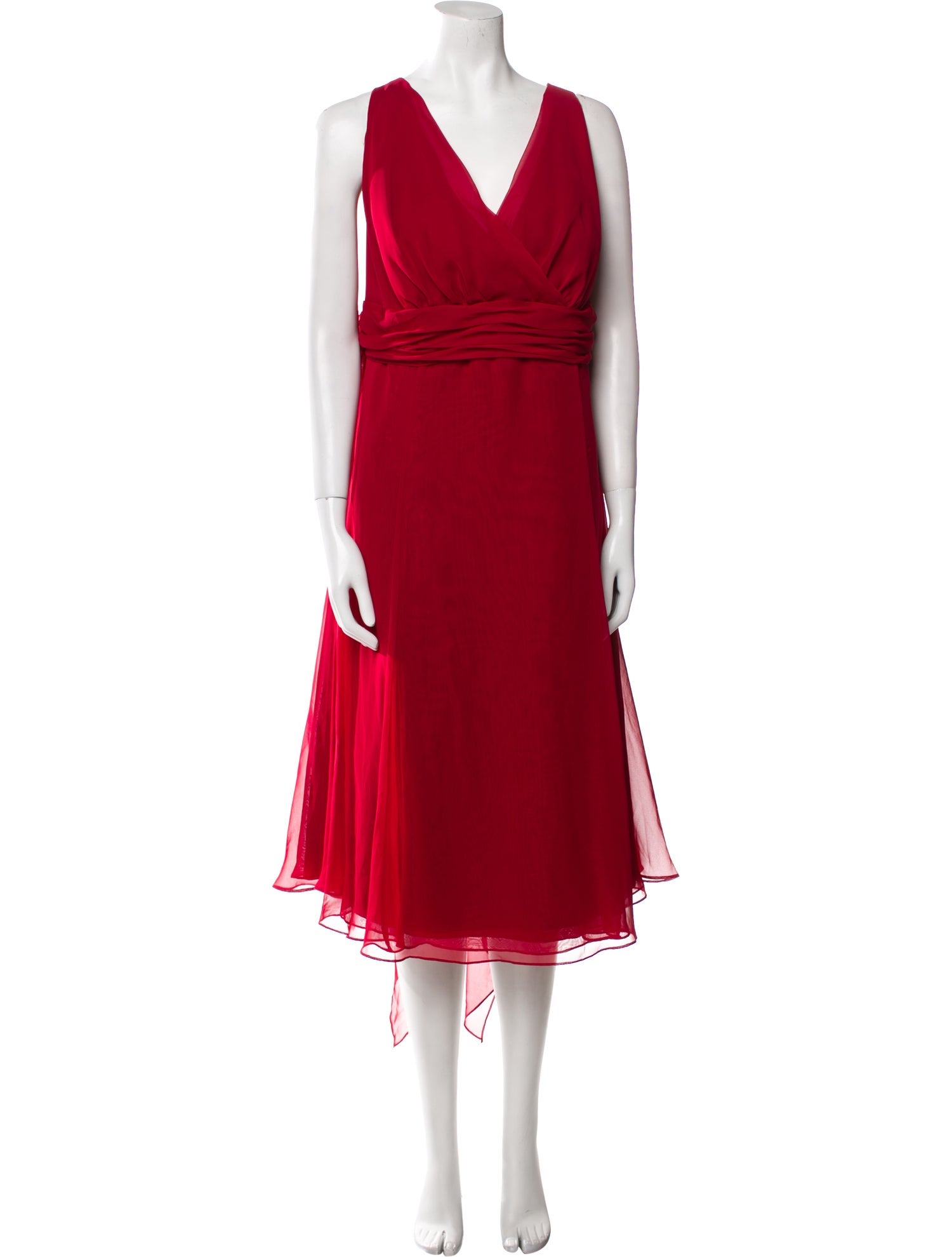 Wtoo by Watters V-Neck Midi Length Dress