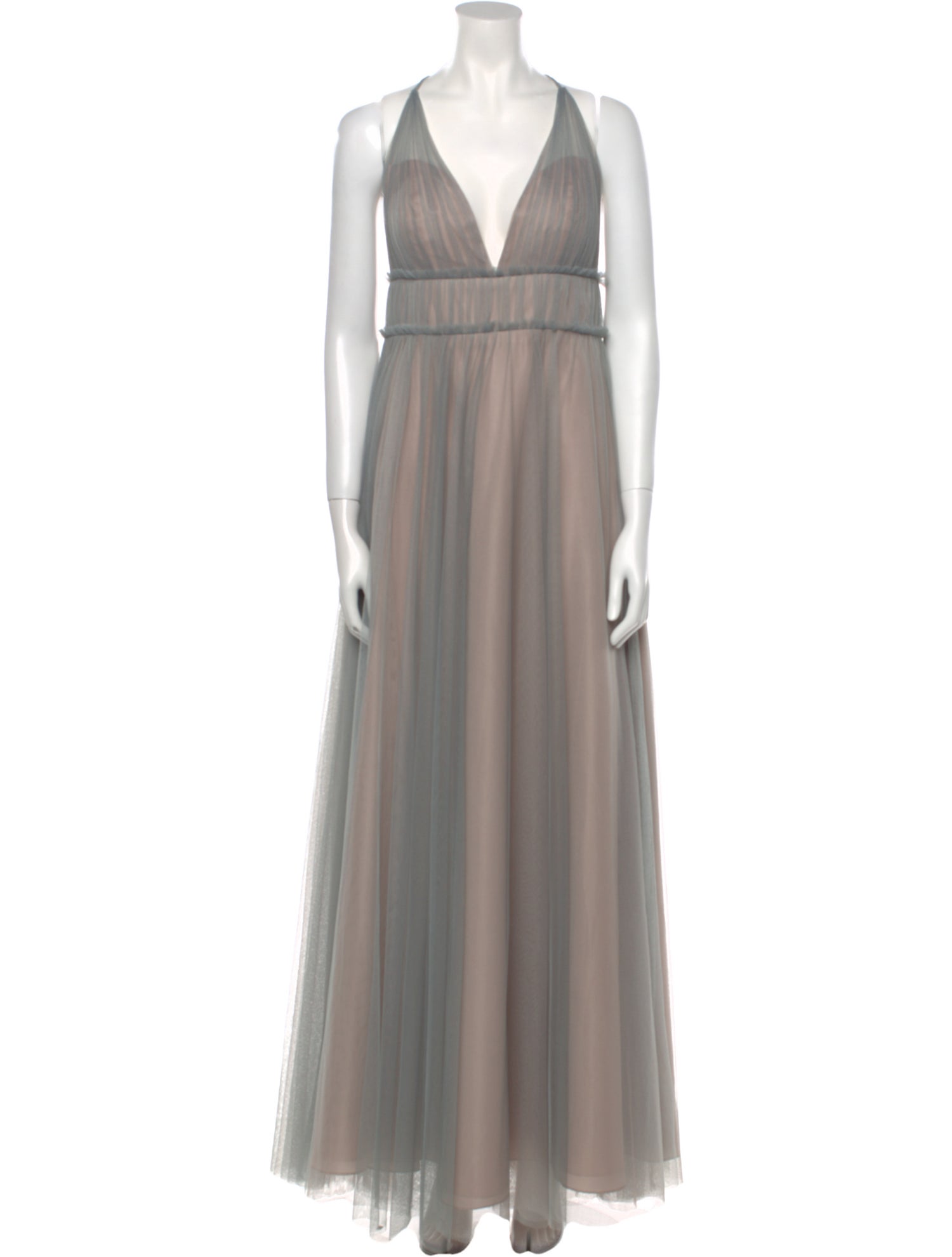 Wtoo by Watters Plunge Neckline Long Dress w/ Tags