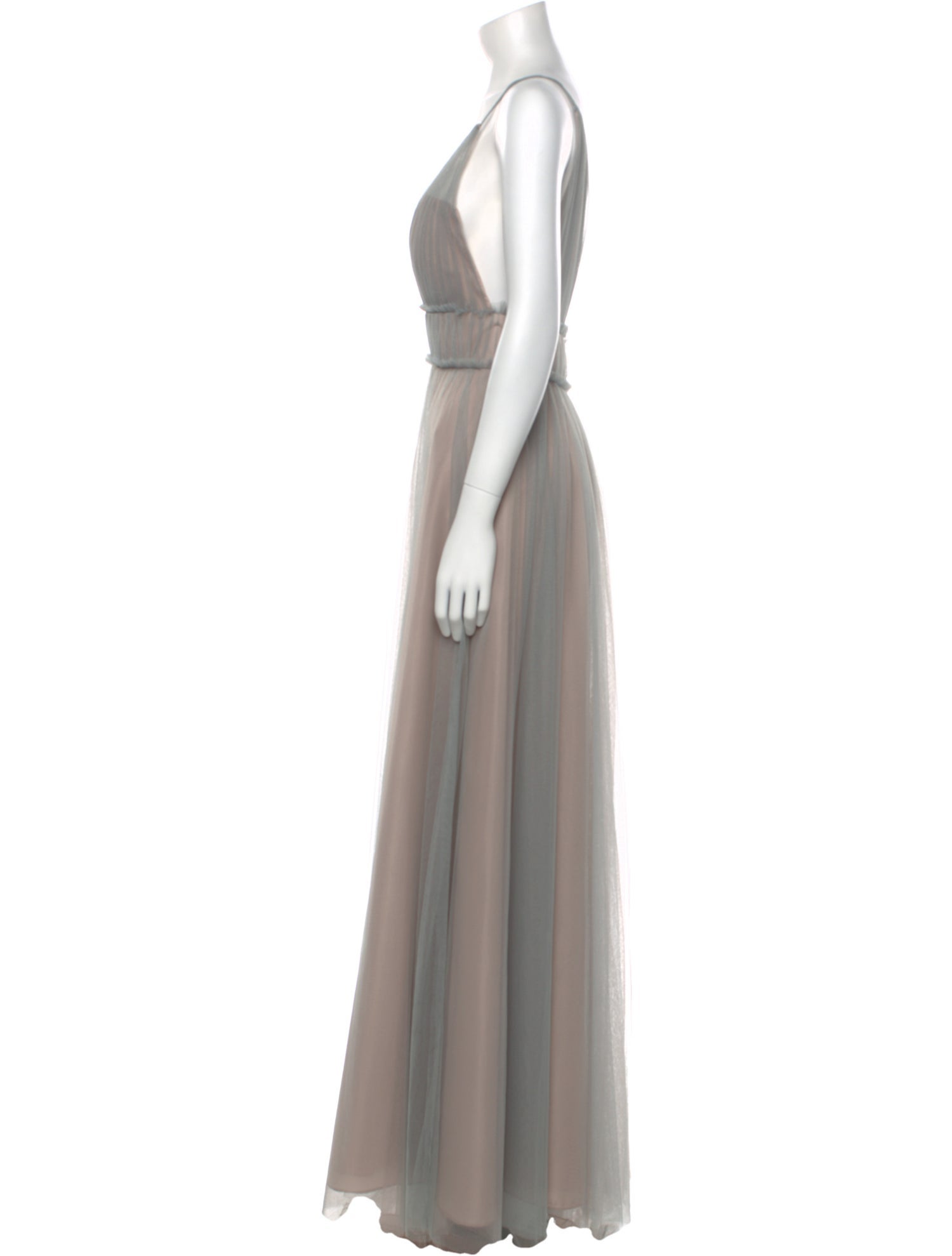 Wtoo by Watters Plunge Neckline Long Dress w/ Tags