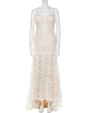 Wtoo by Watters Dresses Lace Pattern Long Dress M