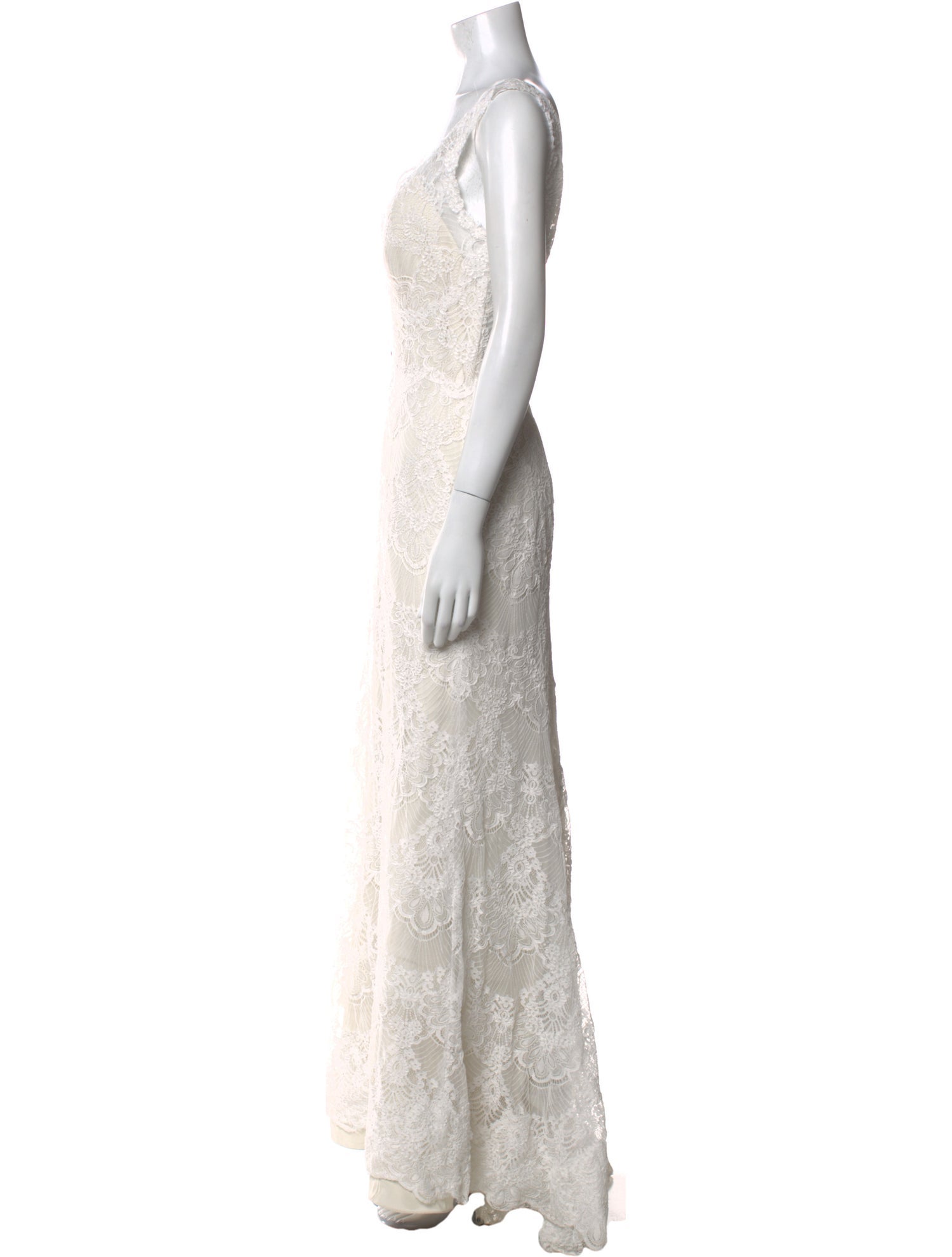 Wtoo by Watters Lace Pattern Long Dress