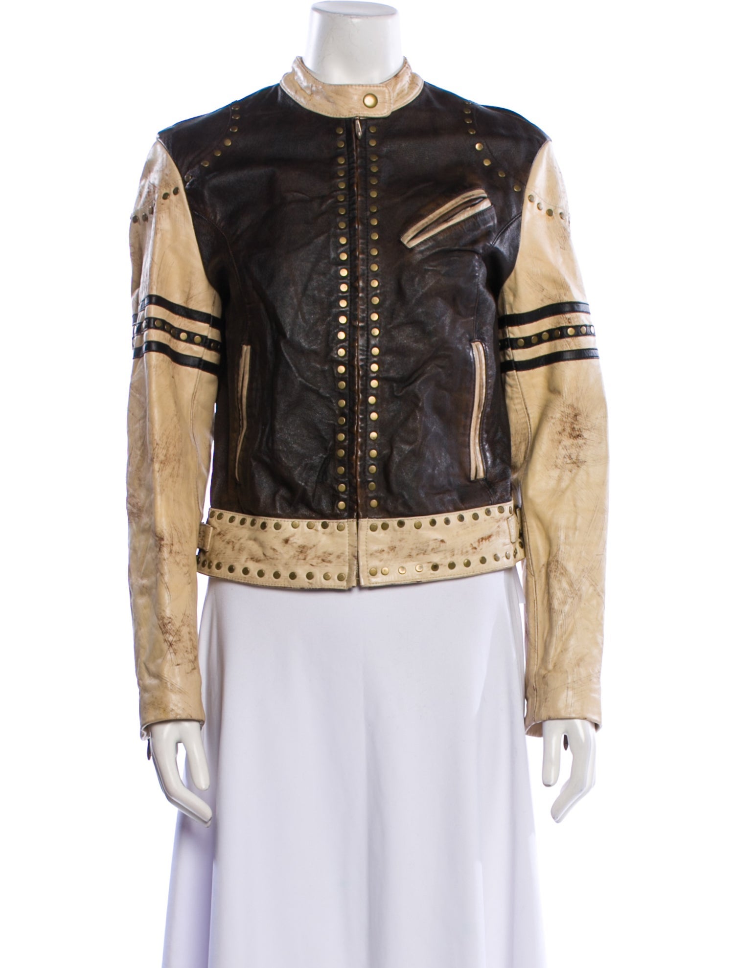 Wilsons Leather Vintage Late 1990's - Early 2000's Biker Jacket