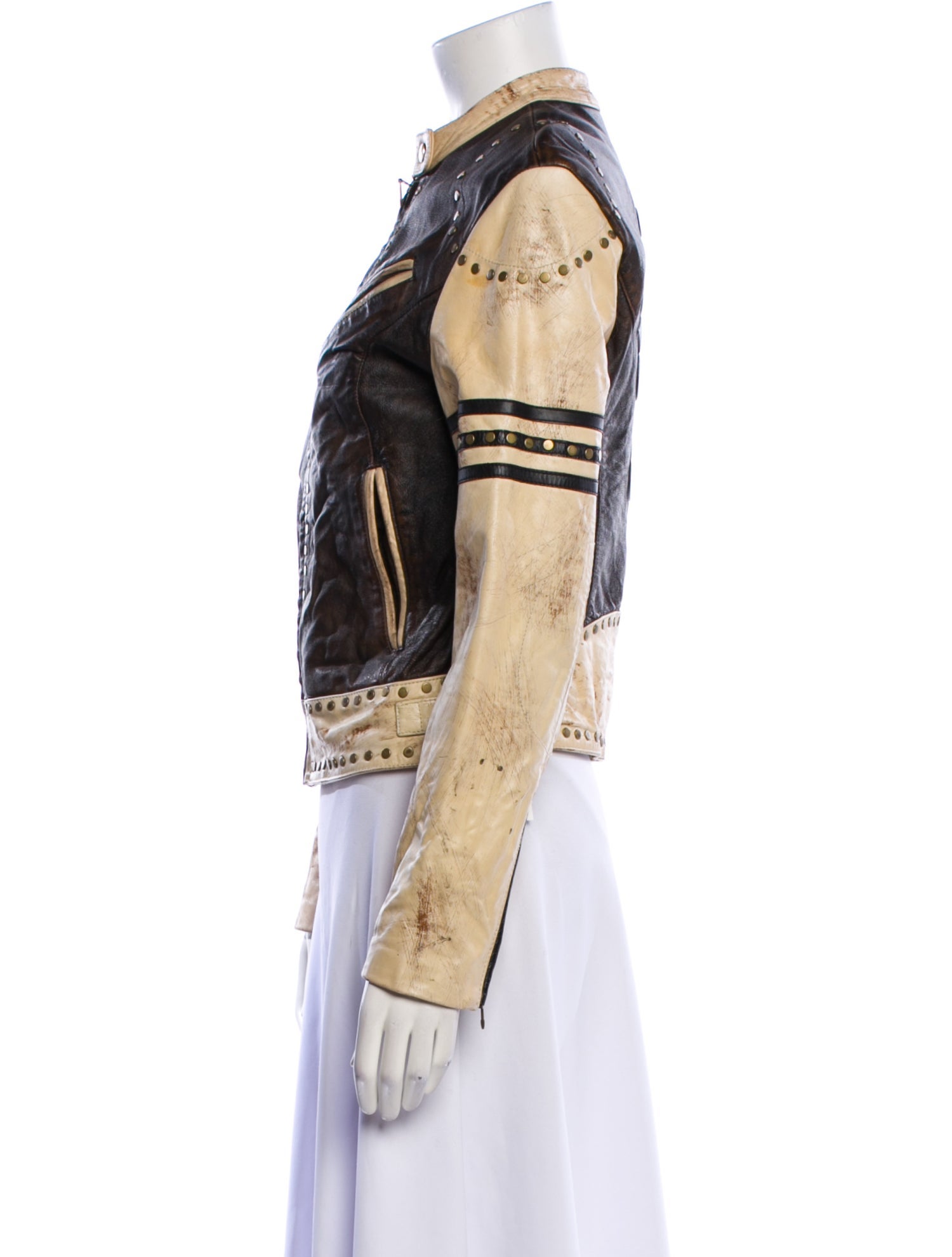 Wilsons Leather Vintage Late 1990's - Early 2000's Biker Jacket