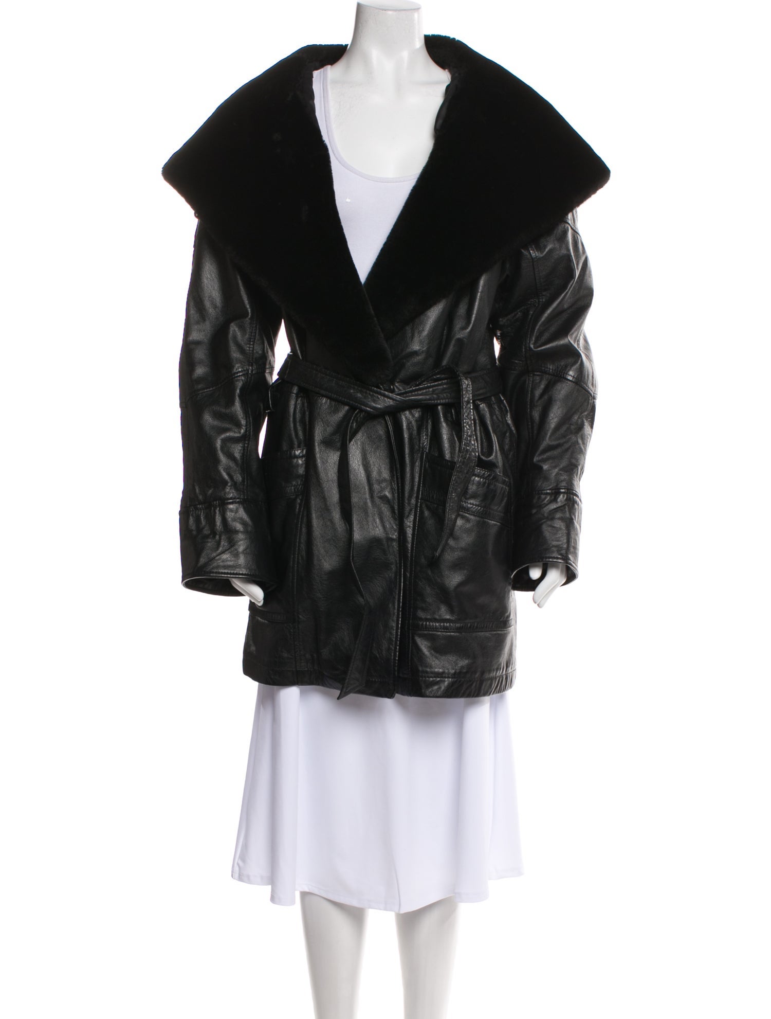 Wilsons Leather Leather Faux Fur Coat