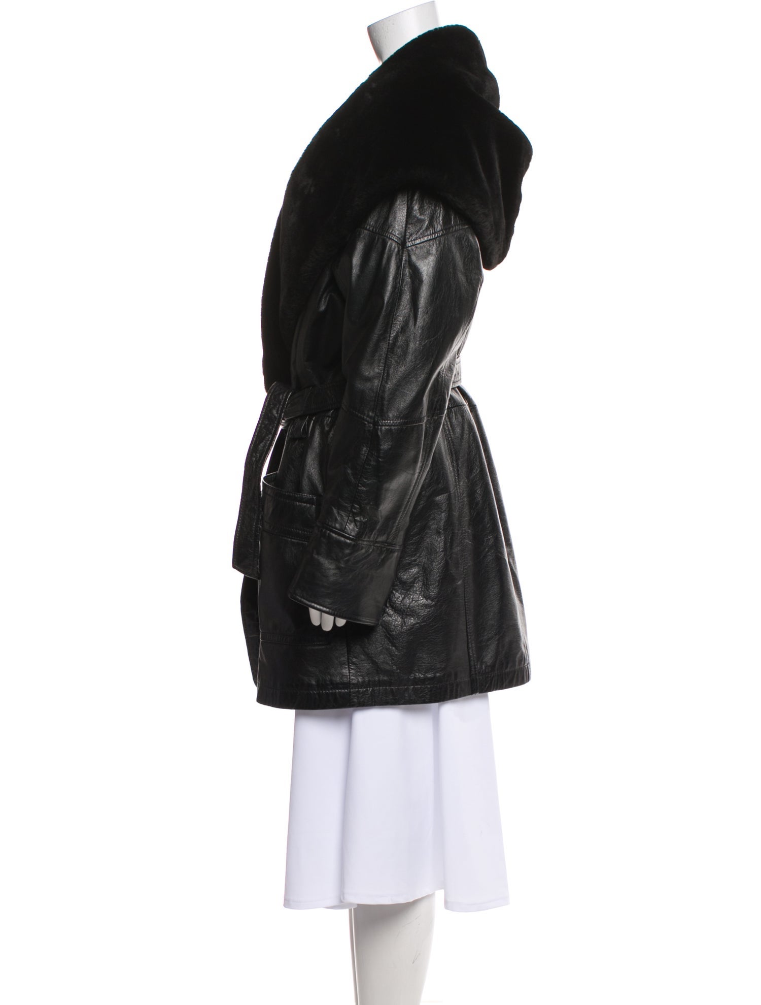 Wilsons Leather Leather Faux Fur Coat