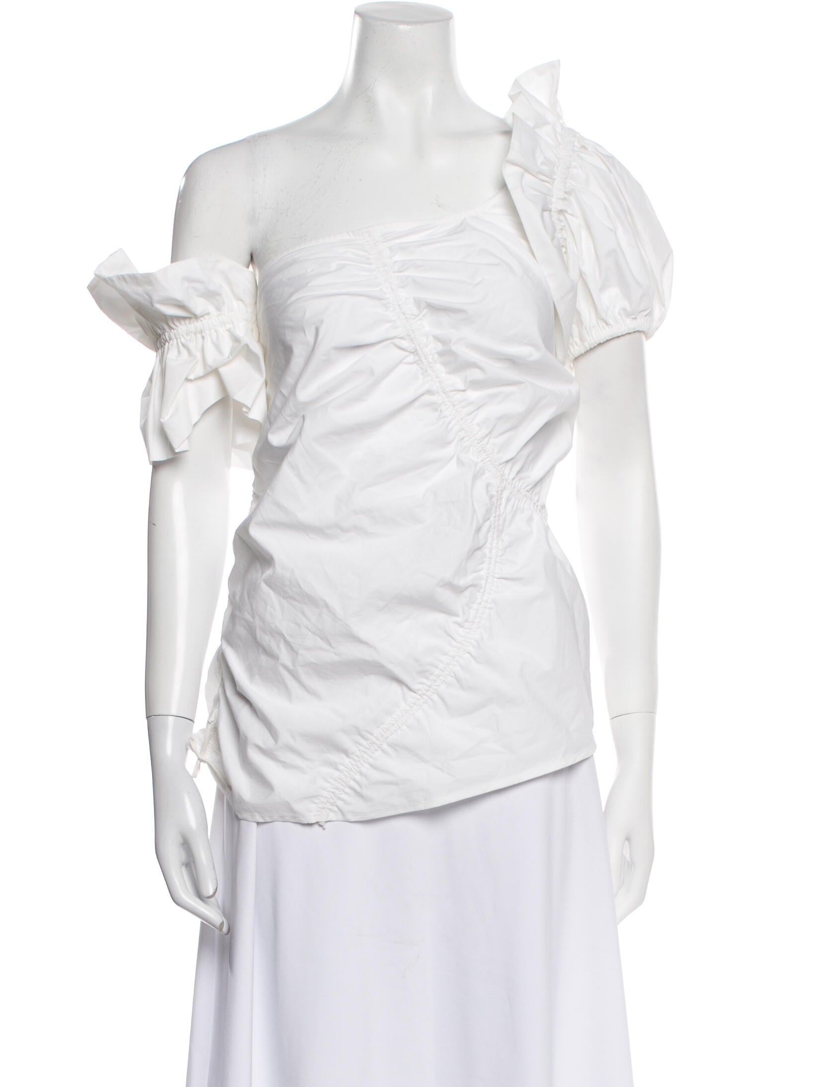 Shaina Mote One-Shoulder Short Sleeve Blouse