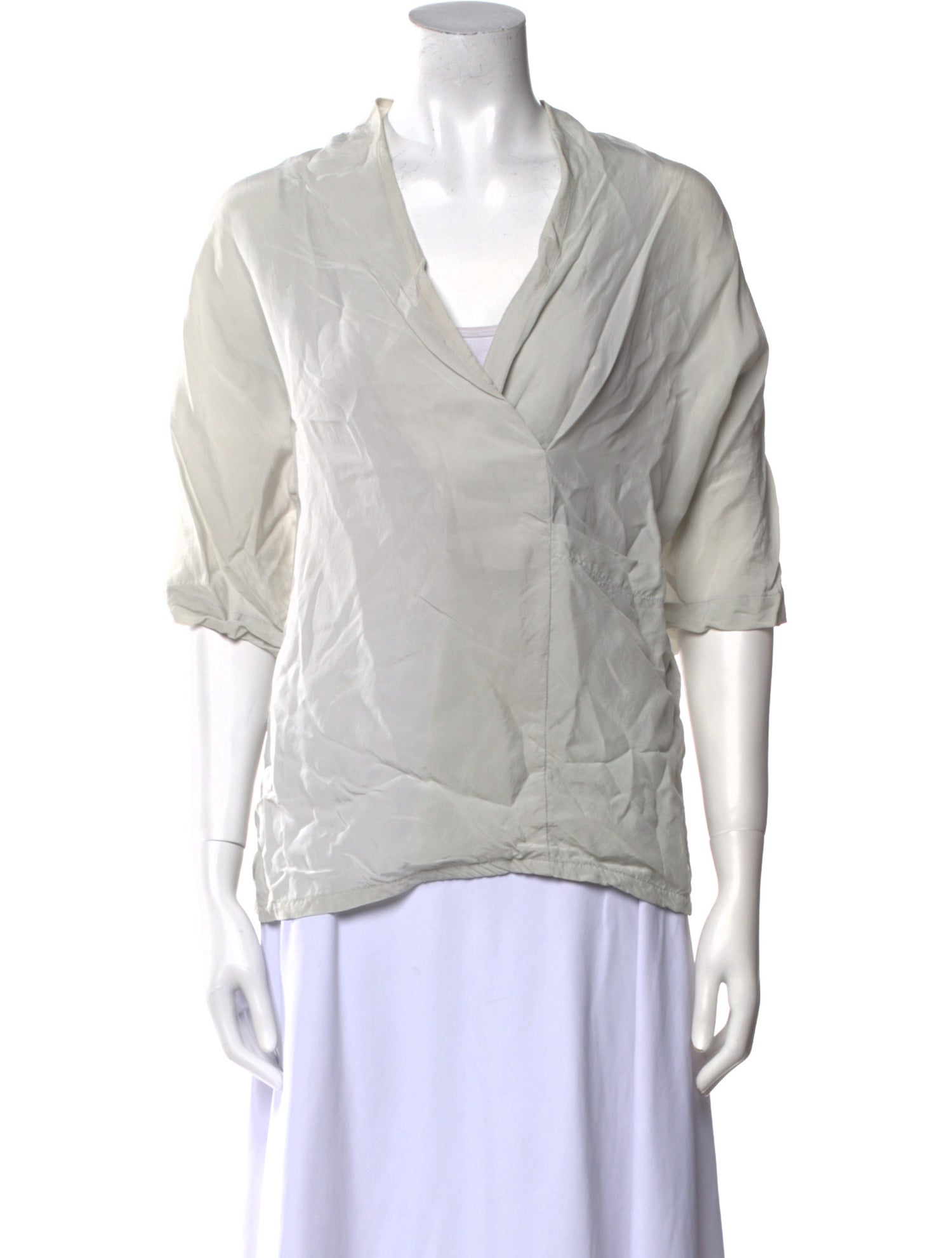 Shaina Mote V-Neck Three-Quarter Sleeve Blouse
