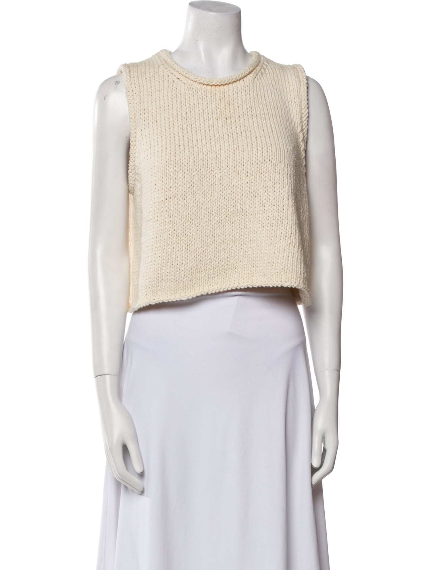 Shaina Mote Crew Neck Sleeveless Crop Top