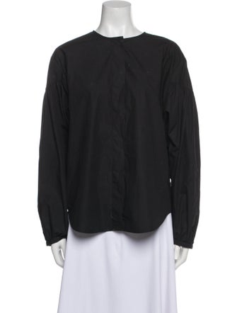 Shaina Mote Crew Neck Long Sleeve Button-Up Top