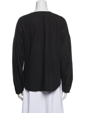 Shaina Mote Crew Neck Long Sleeve Button-Up Top