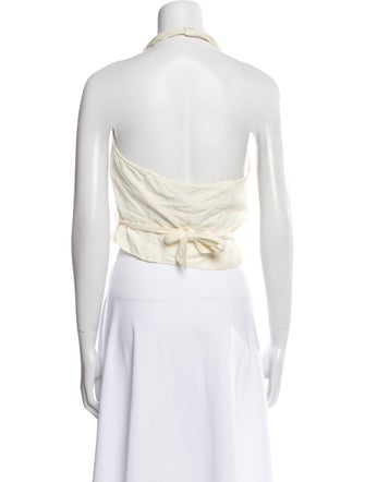 Shaina Mote Halterneck Sleeveless Crop Top