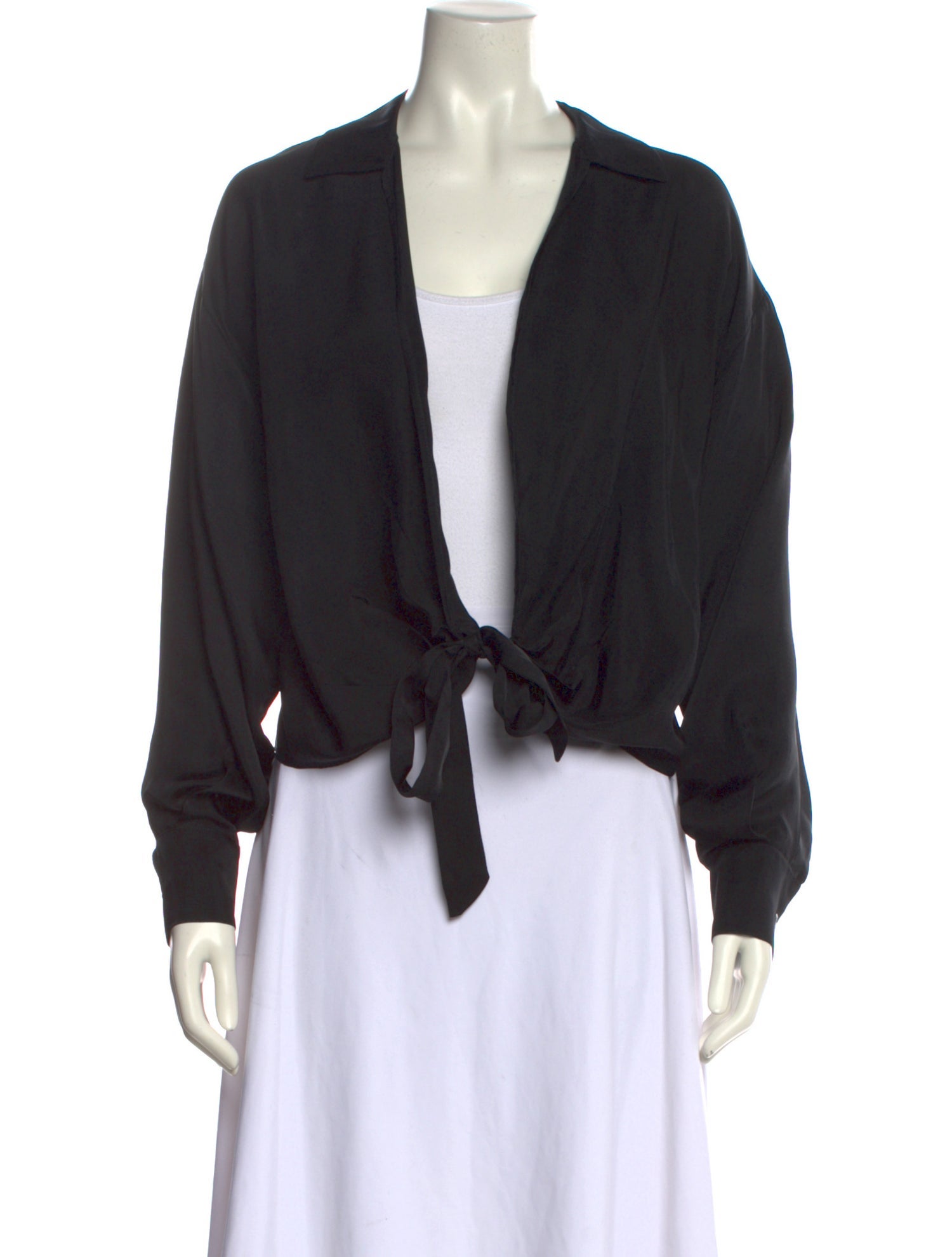 Shaina Mote V-Neck Long Sleeve Crop Top