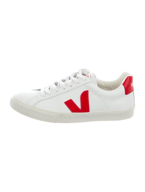 Veja Leather Graphic Print Sneakers White