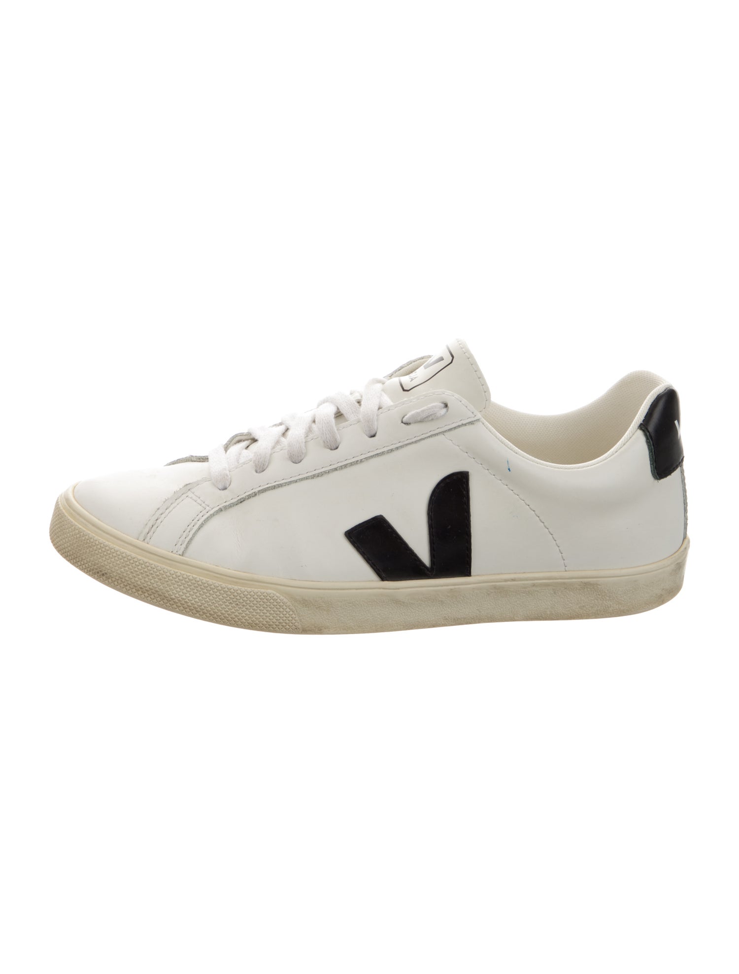Veja Leather Colorblock Pattern Sneakers