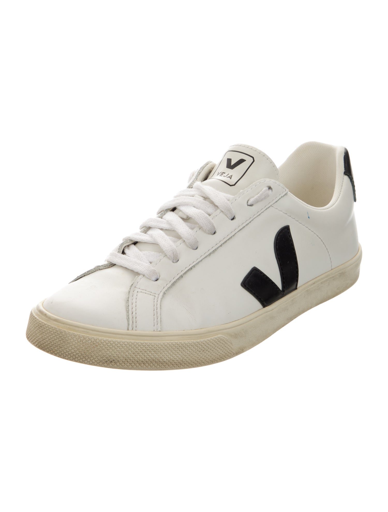 Veja Leather Colorblock Pattern Sneakers