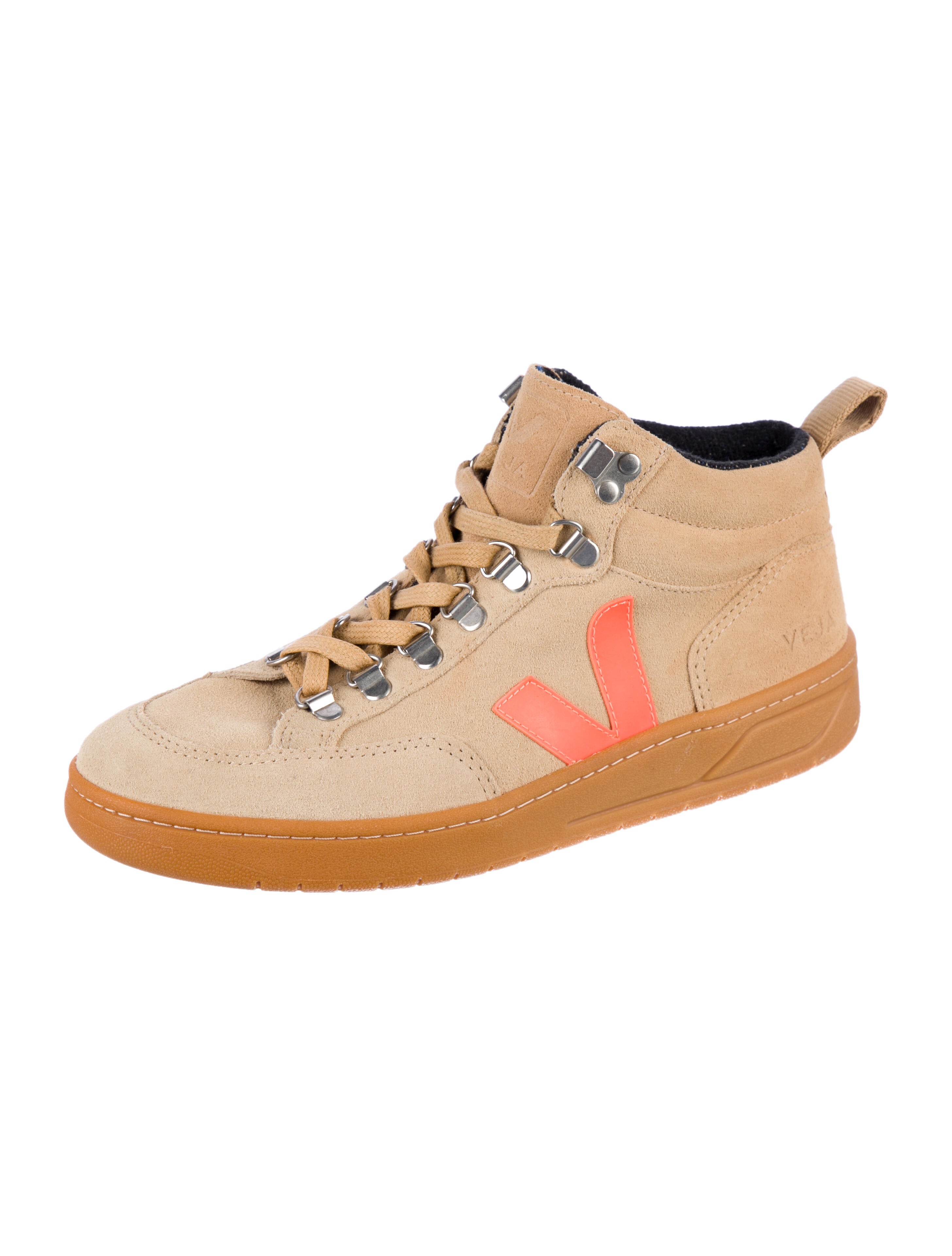 Veja Suede Leather Trim Embellishment Sneakers